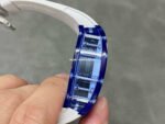RM Factory Richard Mille RM 055 43mm Blue Crystal White Rubber Strap Skeletonized White Dial - Image 5