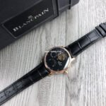 JB Factory Blancpain Villeret 6025-1542-55b 42.5mm Rose Gold Leather Strap Black Dial - Image 4