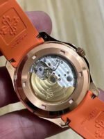 3K Factory Patek Philippe Aquanaut 40mm 5167R-001 Rose Gold Orange Rubber Strap Brown Dial - Image 7