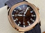 3K Factory Patek Philippe Aquanaut 40mm 5167R-001 Rose Gold Black Rubber Strap Brown Dial - Image 2