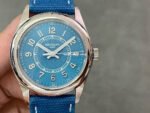 3K Factory Patek Philippe Calatrava 6007A-001 40mm Steel Leather Strap Arabic Numerals Blue Dial