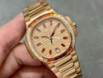 3K Factory Patek Philippe Nautilus 35.2mm 7118-1300R-001 Full Rose Gold Diamond Bezel Rose Gold Dial - Image 2