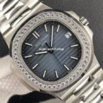 3K Factory Patek Philippe Nautilus 40mm 5711-1300A-001 Diamond Bezel Blue Dial - Image 2