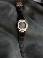 3K Factory Patek Philippe Nautilus 40mm 5711R Rose Gold Leather Dark Gray Dial - Image 6