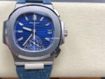 3K Factory Patek Philippe Nautilus 59761G-001 Calf Skin Strap White Gold Blue Dial