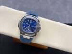3K Factory Patek Philippe Nautilus 59761G-001 Calf Skin Strap White Gold Blue Dial - Image 5