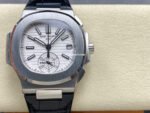 3K Factory Patek Philippe Nautilus 59801A-019 Leather Strap White Dial