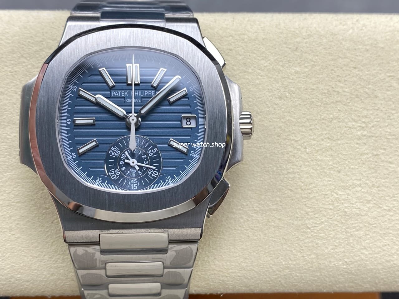 3K-Factory-Patek-Philippe-Nautilus-598060G-001-White-Gold-Blue-Gray-Dial-7.jpg 3K Factory Patek Philippe Nautilus 5980/60G-001 White Gold Blue-Gray Dial - Image 1
