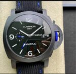 VS Factory Panerai Luminor Base PAM 01176 44mm Ceramic Rubber Strap Black Dial