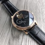 JB Factory Blancpain Villeret 6025-1542-55b 42.5mm Rose Gold Leather Strap Black Dial - Image 2