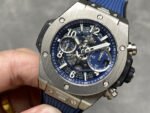 BBF Factory Hublot Big Bang Unico 42mm 421.NX.5170.RX Titanium Blue Rubber Strap Skeletonized Blue Dial - Image 3