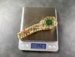 8+ Factory Counterweight Rolex Day-Date 118238 36mm Full Yellow Gold Arabic Numerals Diamond&Green Dial - Image 9