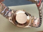 8+ Factory Counterweight Rolex Day-Date 128235-0029 36mm Full Rose Gold Diamond Mope&Baguette Diamond Mother Of Pearl Dial - Image 7