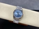 8+ Factory Counterweight Rolex Day-Date 128236-0008 36mm Full Platinum Roman Numerals Ice Blue Dial - Image 4