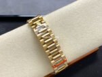8+ Factory Counterweight Rolex Day-Date 128238-0071 36mm Full Yellow Gold Roman Numerals&Diamond Blue Dial - Image 8