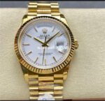 8+ Factory Counterweight Rolex Day-Date 128238-0081 36mm Full Yellow Gold White Dial