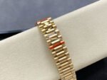 8+ Factory Counterweight Rolex Day-Date 128238-0106 36mm Full Yellow Gold Color Baguette&Puzzle Blue Dial - Image 8