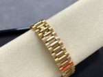 8+ Factory Counterweight Rolex Day-Date 128238 36mm Full Yellow Gold Baguette Diamond Black Dial - Image 8