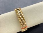 8+ Factory Counterweight Rolex Day-Date 128238 36mm Full Yellow Gold Diamond Mope&Baguette Diamond Red Ombré Dial - Image 8