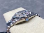 8+ Factory Counterweight Rolex Day-Date 128239-0019 Full White Gold Baguette Diamond White Gold Dial - Image 6