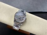 8+ Factory Counterweight Rolex Day-Date 128239-0019 Full White Gold Baguette Diamond White Gold Dial - Image 4