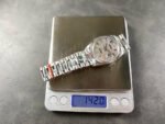 8+ Factory Counterweight Rolex Day-Date 128239-0019 Full White Gold Baguette Diamond White Gold Dial - Image 9