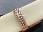 8+ Factory Counterweight Rolex Day-Date 128345RBR-0054 36mm Diamond Bezel Full Rose Gold Roman Numerals White Dial - Image 8