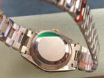 8+ Factory Counterweight Rolex Day-Date 128345RBR-0054 36mm Diamond Bezel Full Rose Gold Roman Numerals White Dial - Image 7