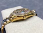 8+ Factory Counterweight Rolex Day-Date 128348RBR-0030 36mm Diamond Yellow Gold Bezel Full Yellow Gold Baguette Diamond Yellow Gold Dial - Image 6
