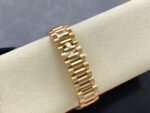 8+ Factory Counterweight Rolex Day-Date 128348RBR-0042 36mm Diamond Bezel Full Yellow Gold Roman Numerals White Dial - Image 8
