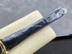 8+ Factory Counterweight Rolex Day-Date 36mm 128238 Yellow Gold Crocodile Leather Strap Baguette Diamond Black Dial - Image 8