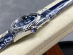 8+ Factory Counterweight Rolex Day-Date 36mm 128239-0023 White Gold Crocodile Leather Strap Diamond Mope&Baguette Diamond Blue Ombré Dial - Image 6