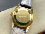 8+ Factory Counterweight Rolex Day-Date 36mm 18238 Yellow Gold Crocodile Leather Strap Diamond Mope Black Dial - Image 7