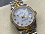 8+ Factory Rolex Counterweight Datejust 278383RBR-0028 31mm Diamond Yellow Gold Bezel Half Yellow Gold Diamond Mother Of Pearl Dial Jubilee - Image 2