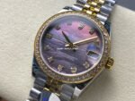 8+ Factory Rolex Counterweight Datejust 278383RBR-0024 31mm Diamond Yellow Gold Bezel Half Yellow Gold Diamond Mother Of Pearl Dial Jubilee - Image 3