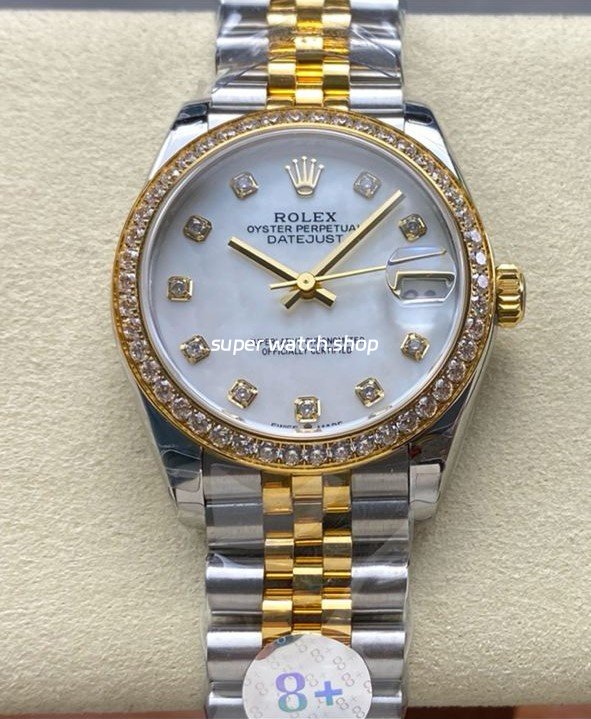 8-Factory-Rolex-Counterweight-Datejust-278383RBR-002-6-1.jpg 8+ Factory Rolex Counterweight Datejust 278383RBR-0028 31mm Diamond Yellow Gold Bezel Half Yellow Gold Diamond Mother Of Pearl Dial Jubilee - Image 1