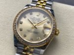 8+ Factory Rolex Counterweight Datejust 278383RBR-0026 31mm Diamond Yellow Gold Bezel Half Yellow Gold Diamond Champagne Dial Jubilee - Image 3