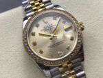 8+ Factory Rolex Counterweight Datejust 278383RBR-0026 31mm Diamond Yellow Gold Bezel Half Yellow Gold Diamond Champagne Dial Jubilee - Image 2