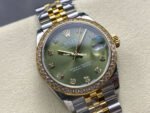 8+ Factory Rolex Counterweight Datejust 278383RBR-0030 31mm Diamond Yellow Gold Bezel Half Yellow Gold Diamond Green Dial Jubilee - Image 2