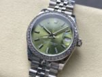 8+ Factory Rolex Counterweight Datejust 278384RBR-0022 31mm Diamond White Gold Bezel Full 904L Green Dial Jubilee - Image 3