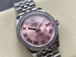 8+ Factory Rolex Counterweight Datejust 278384RBR-0024 31mm Diamond White Gold Bezel Full 904L Roman Numerals Pink Dial Jubilee - Image 2