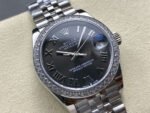8+ Factory Rolex Counterweight Datejust 278384RBR-0026 31mm Diamond White Gold Bezel Full 904L Roman Numerals Grey Dial Jubilee - Image 2