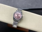 8+ Factory Rolex Counterweight Datejust 278384RBR-0028 31mm Diamond White Gold Bezel Full 904L Roman Numerals Diamond Pink Dial Jubilee - Image 5