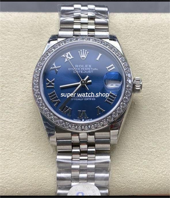 8-Factory-Rolex-Counterweight-Datejust-278384RBR-0037-31mm-Diamo-3.jpg 8+ Factory Rolex Counterweight Datejust 278384RBR-0037 31mm Diamond White Gold Bezel Full 904L Roman Numerals Blue Dial Jubilee - Image 1