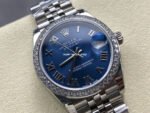 8+ Factory Rolex Counterweight Datejust 278384RBR-0037 31mm Diamond White Gold Bezel Full 904L Roman Numerals Blue Dial Jubilee - Image 2