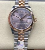8+ Factory Rolex Datejust 278271-0024 31mm Half Rose Gold Diamond Pink Dial Jubilee