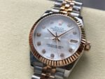 8+ Factory Rolex Datejust 278271-0026 31mm Half Rose Gold Diamond Mother Of pearl Dial Jubilee - Image 3