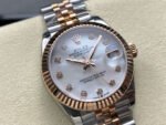 8+ Factory Rolex Datejust 278271-0026 31mm Half Rose Gold Diamond Mother Of pearl Dial Jubilee - Image 2