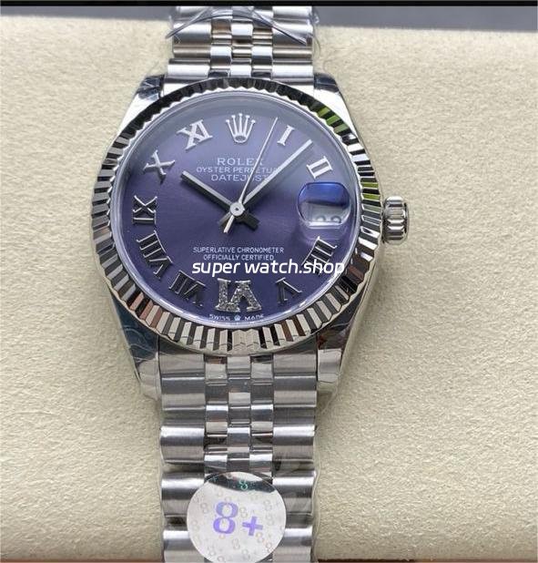 8-Factory-Rolex-Datejust-278274-0026-31mm-Full-Steel-Roman-Numerals-Diamond-Purple-Dial-Jubilee-9.jpg 8+ Factory Rolex Datejust 278274-0026 31mm Full Steel Roman Numerals Diamond Purple Dial Jubilee - Image 1
