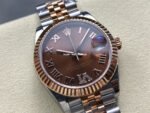 8+ Factory Rolex counterweight Datejust 278271-0004 31mm Diamond Rose Gold Bezel Half Rose Gold Diamond Roman Numerals Brown Dial Jubilee - Image 2